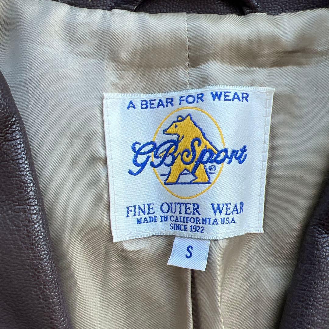 00s gb sportゴールデンベアUSA製 レザーテーラードジャケット