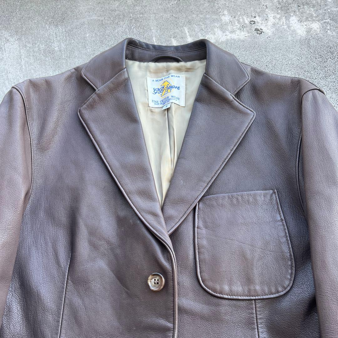 00s gb sportゴールデンベアUSA製 レザーテーラードジャケット