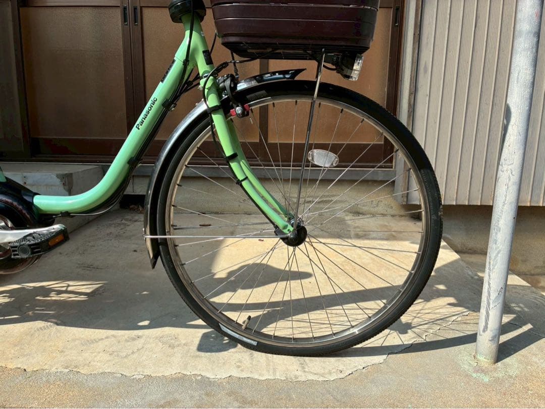電動自転車　№8773 パナソニック ビビDX 26インチ グリーン