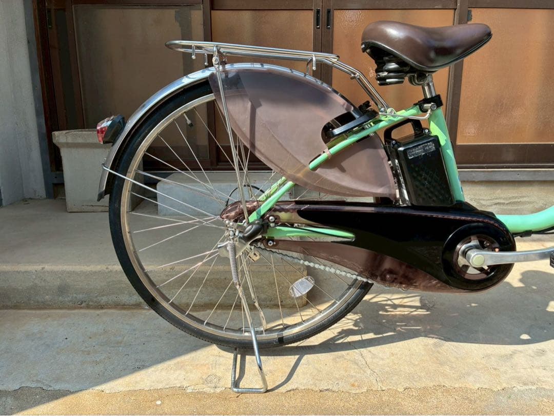 電動自転車　№8773 パナソニック ビビDX 26インチ グリーン