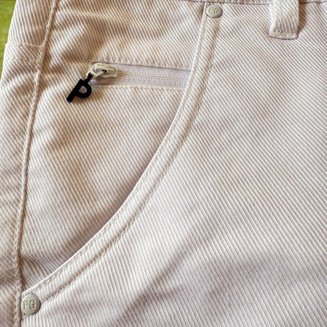 パーリーゲイツ　パンツ　白　ホワイト　3 S〜M相当　オールシーズン　地厚　美品