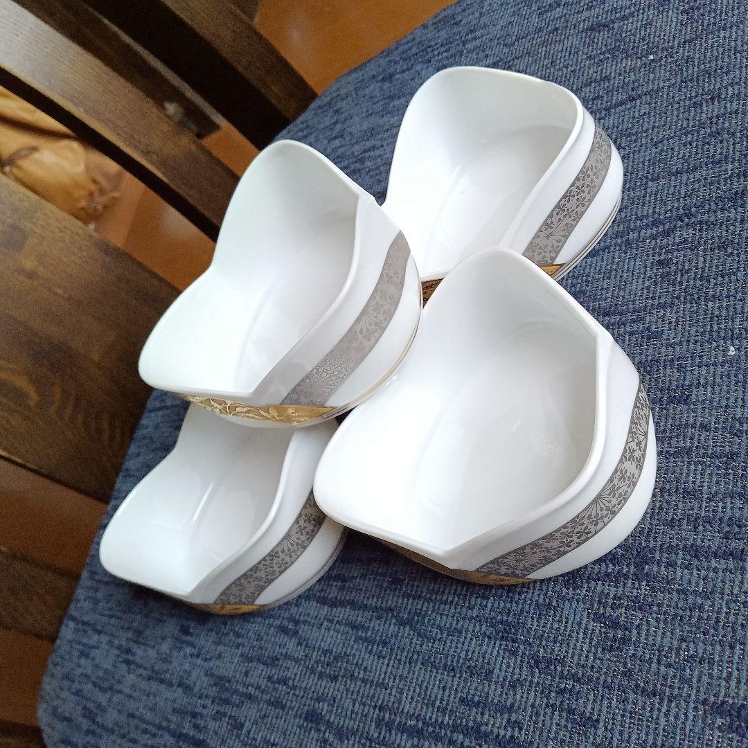 ノリタケ　金閣&銀閣ダイヤモンドコレクション　三角小鉢5個