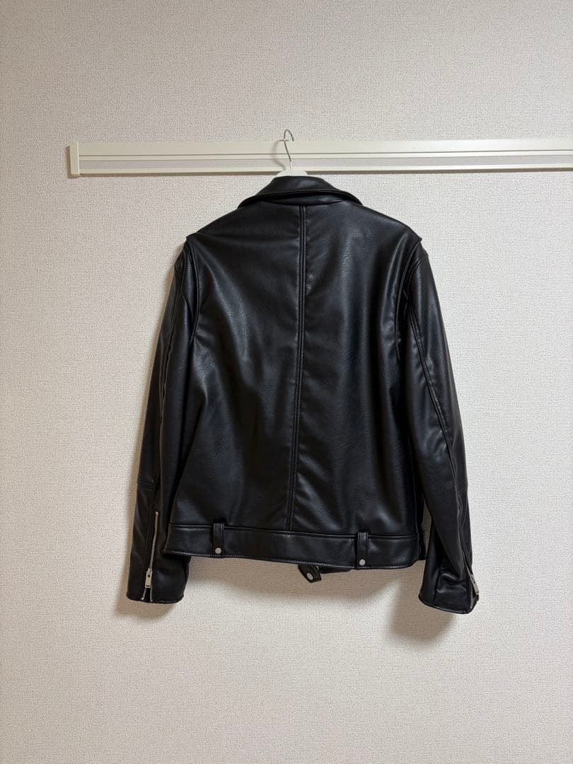 ZARA ザラ ブラック ダブルライダースジャケット Ｍ