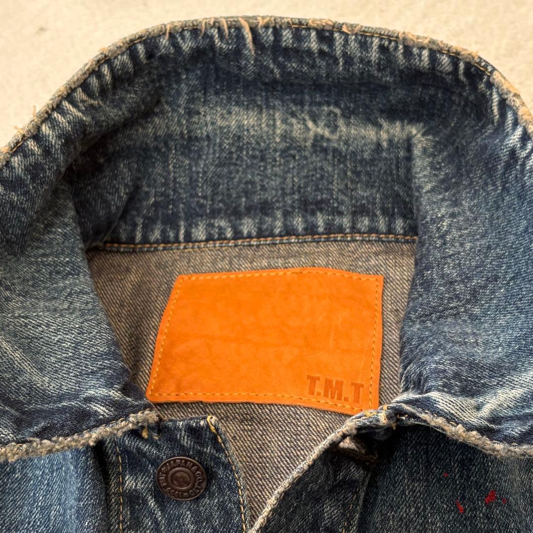 未使用タグ付！TMT ペンキ加工 2nd デニムジャケット L 日本製
