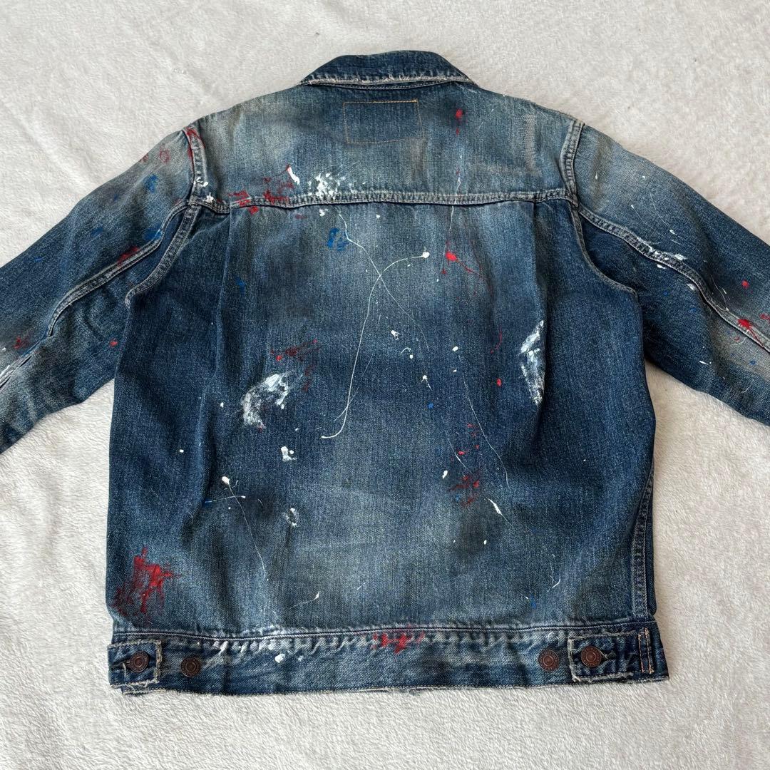 未使用タグ付！TMT ペンキ加工 2nd デニムジャケット L 日本製