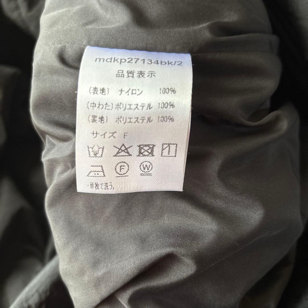 メゾンドルチェ　キルティング　フードコート　ポンチョ　ブラック