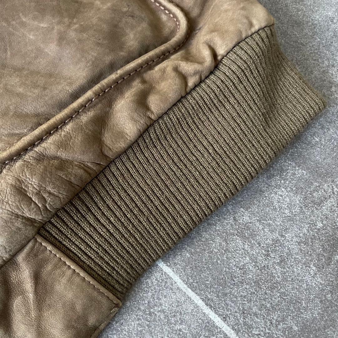 90's オールド A-2 本革 レザージャケット フライト L フェード