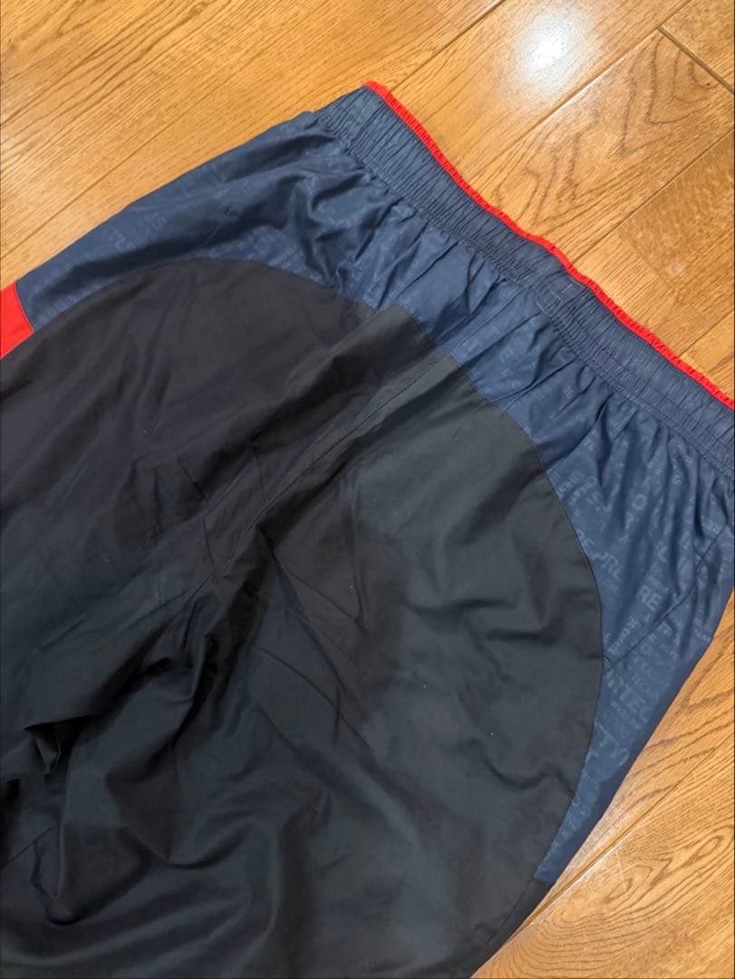 asics A77 AVi XAW720 ジャージ上下セット XL 黒/赤