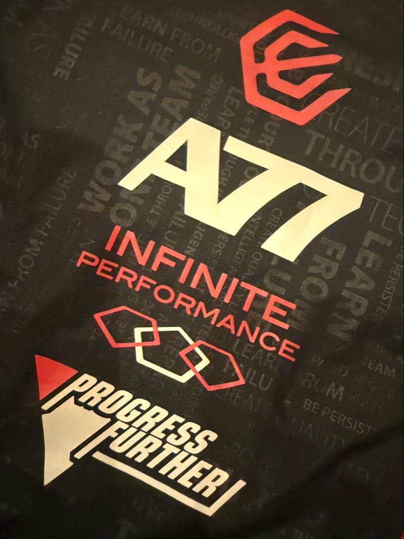 asics A77 AVi XAW720 ジャージ上下セット XL 黒/赤