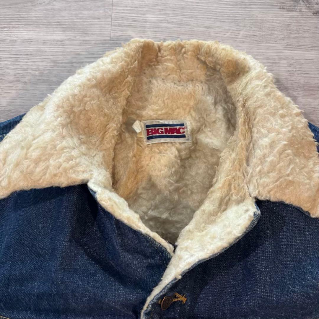 BIG MACビッグマック 裏ボアデニムジャケットGジャン ヴィンテージ#498