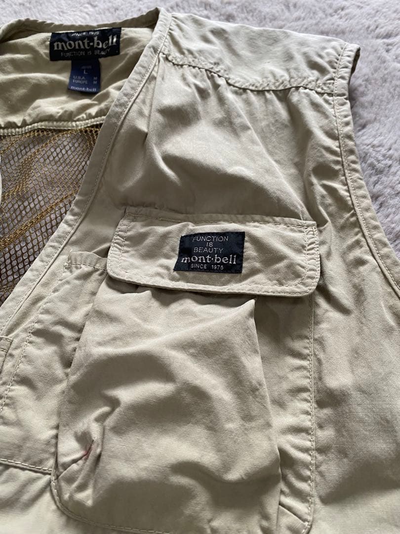 mont-bell フィッシングベスト L ベージュ