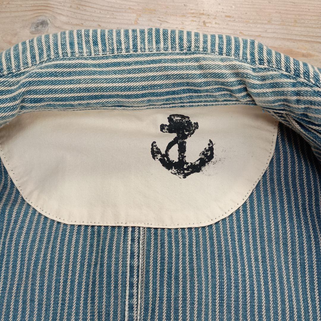 kapital キャピタル　10ozヒッコリー女の子Pコート（マリン加工）　美品