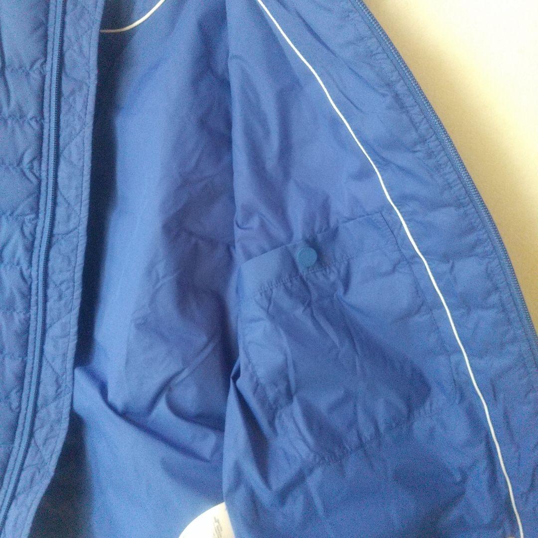 極美品LACOSTE ラコステ青ロゴ洗えるダウンベストブルーLダウンフェザー入り