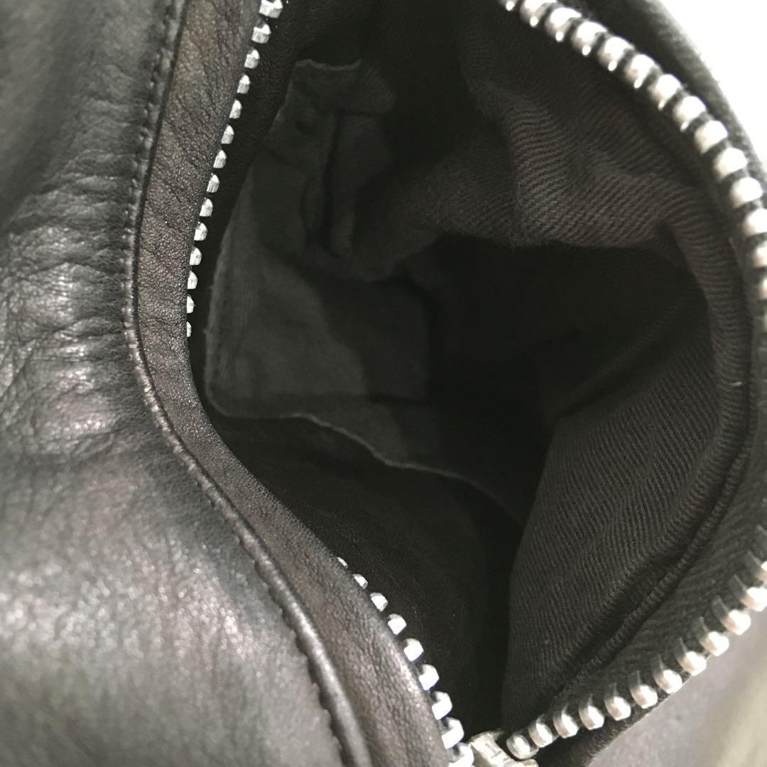 アボンタージュ レザージャケット ライダース　黒ブラック　牛革　裏地 綿100%