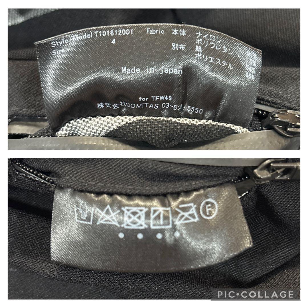 TFW49 半袖ポロシャツ　M　ブラック　ゴルフ　カモフラ　内側にビッグロゴ