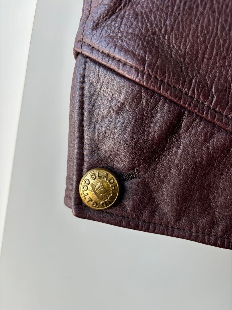 By Glad Hand レザーカバーオールチョアコートジャケット