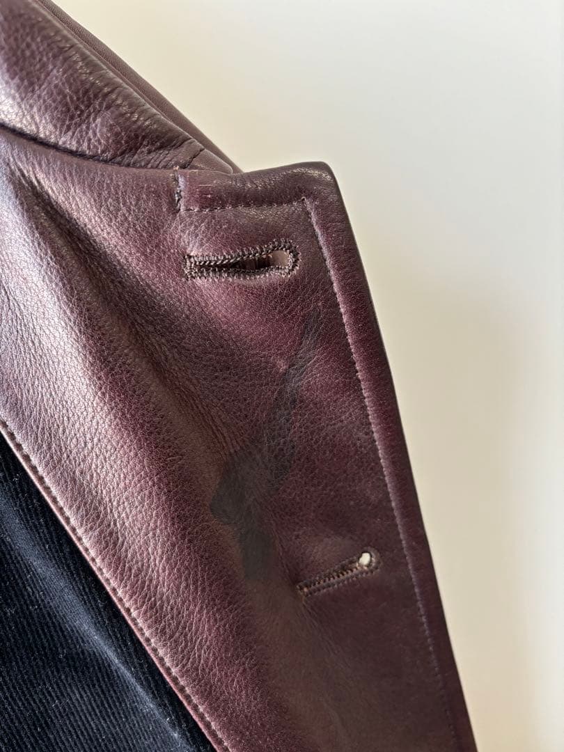 By Glad Hand レザーカバーオールチョアコートジャケット