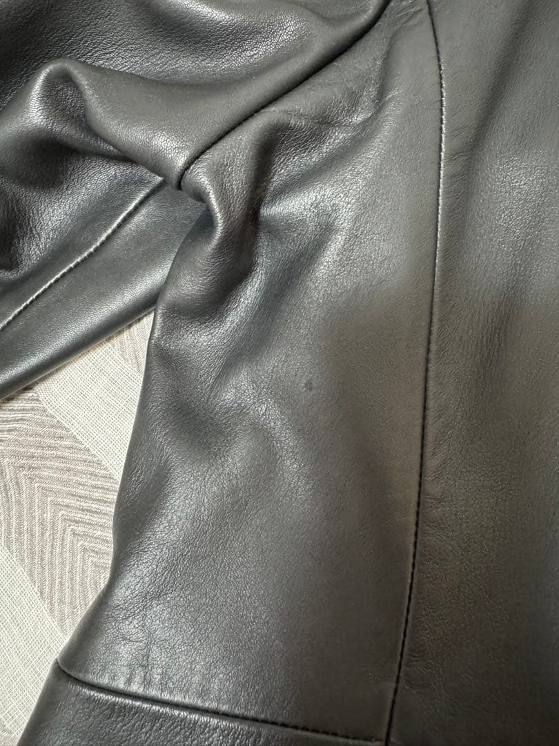 CUIR STUDIO ブラックレザージャケット blackmeans製造工場製