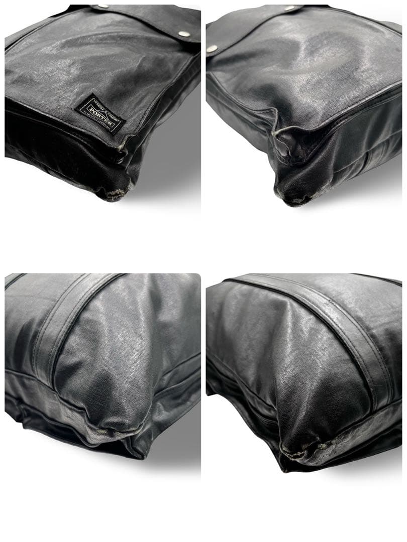 【ヴィンテージ】ポーター　フリースタイル　トートバッグ　ショルダー　黒　レザー