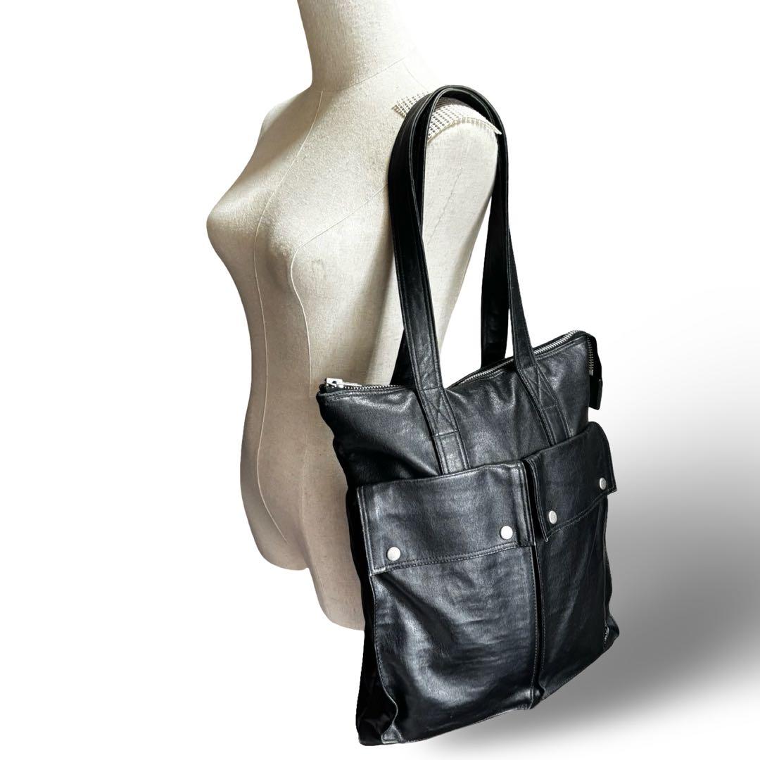 【ヴィンテージ】ポーター　フリースタイル　トートバッグ　ショルダー　黒　レザー