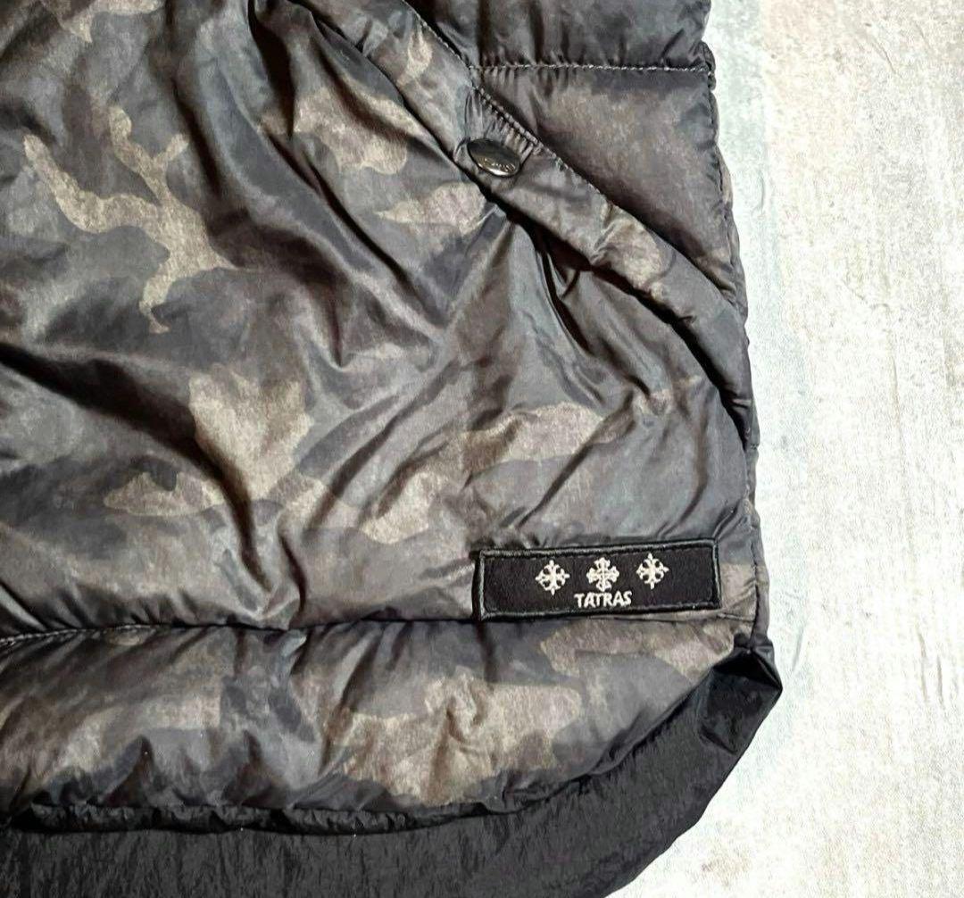 最高級　TATRAS タトラス リバーシブルダウンベスト　黒×迷彩　y2k