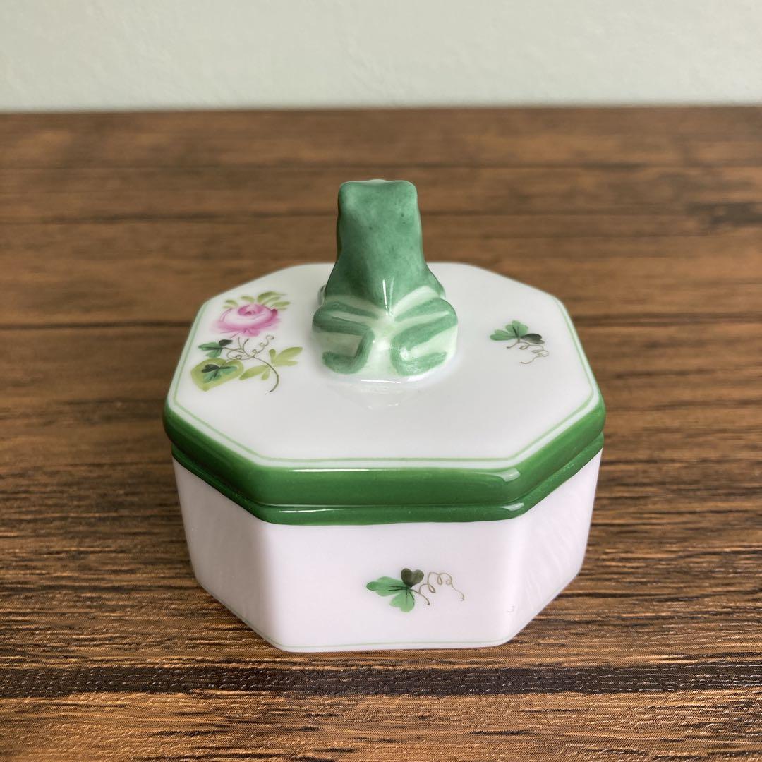 ヘレンド トリンケットボックス カエル アクセサリーケース 小物入れ