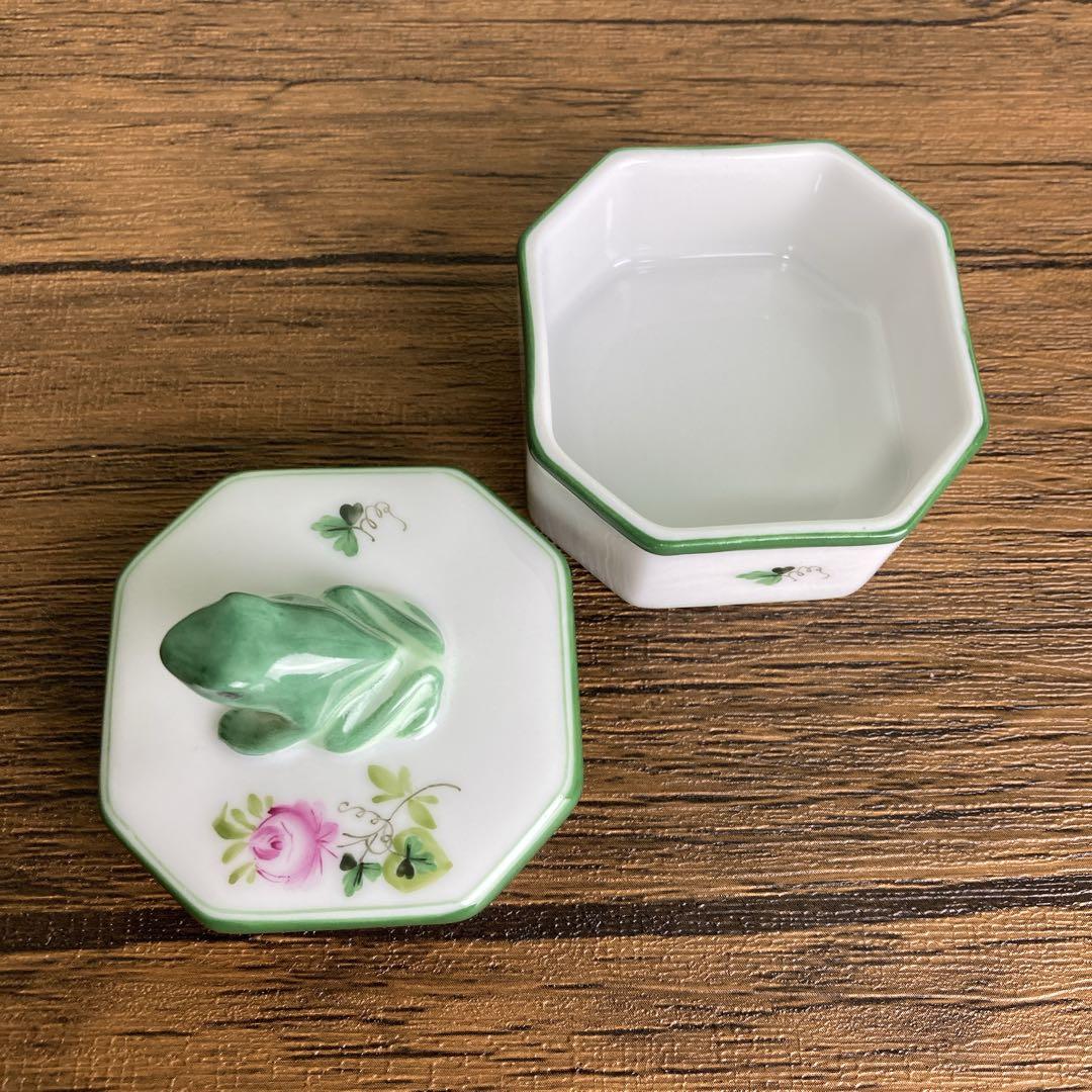 ヘレンド トリンケットボックス カエル アクセサリーケース 小物入れ