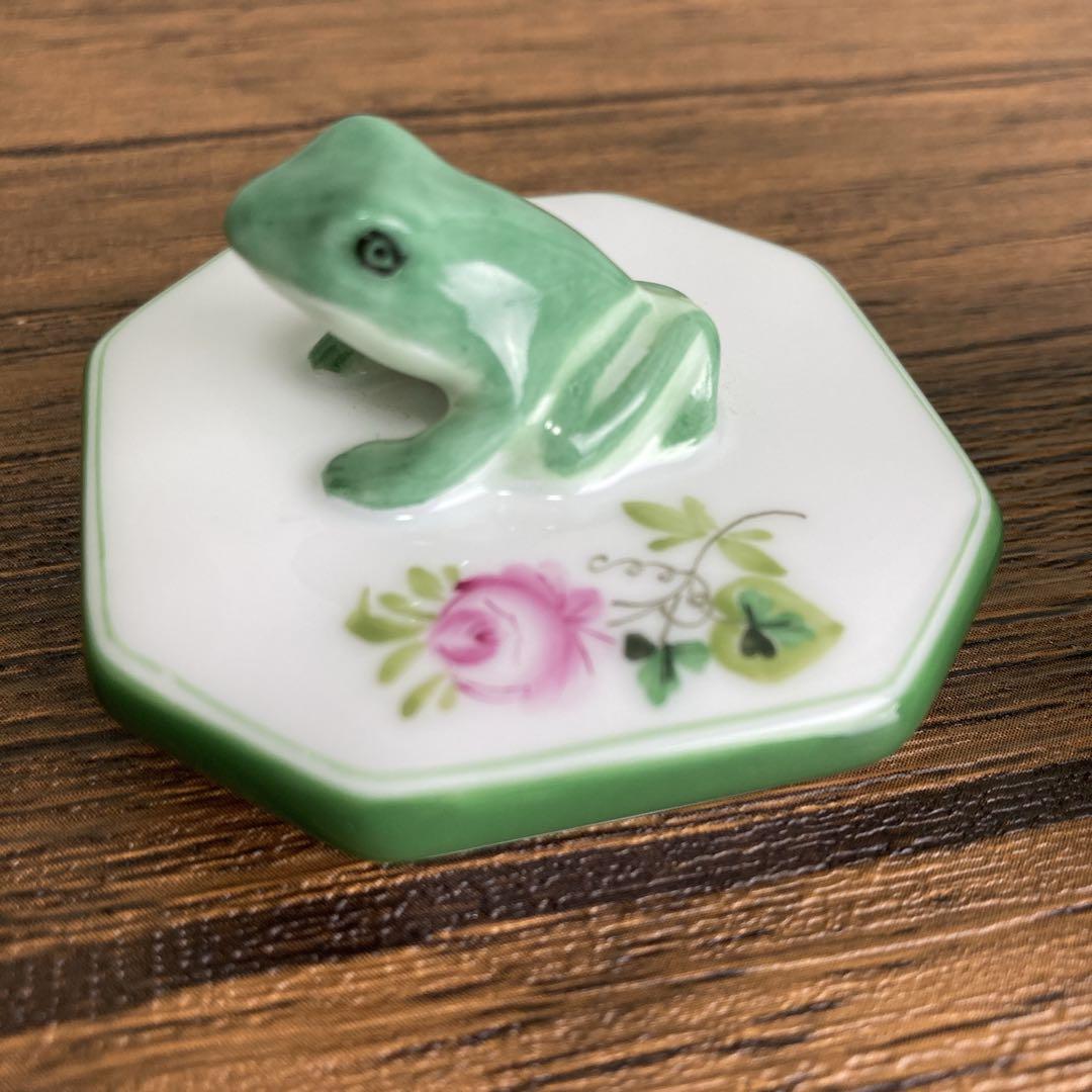 ヘレンド トリンケットボックス カエル アクセサリーケース 小物入れ