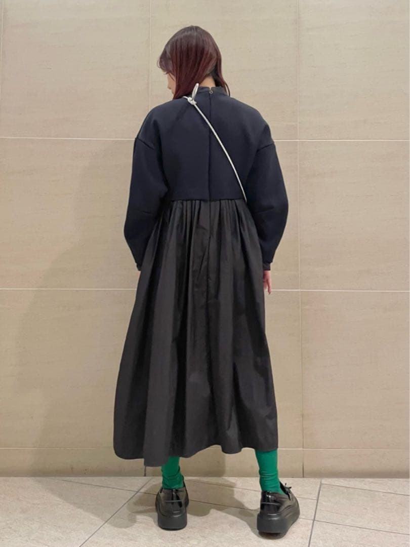 【美品】ランバンオンブルー 24aw シャツ スカート コンビ ワンピース