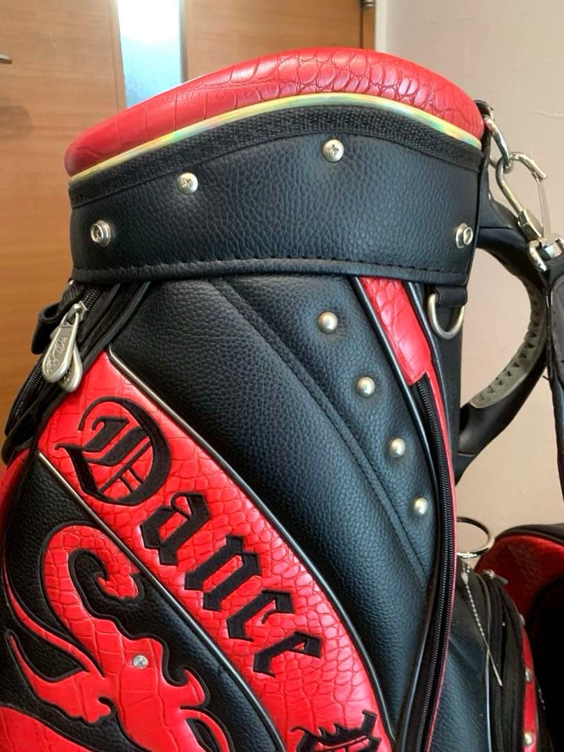 希少　完売良品　ダンスウィズドラゴン　キャディバッグ　クロコ　ヘッドカバーセット