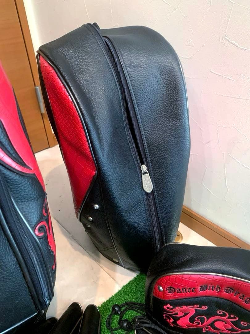 希少　完売良品　ダンスウィズドラゴン　キャディバッグ　クロコ　ヘッドカバーセット