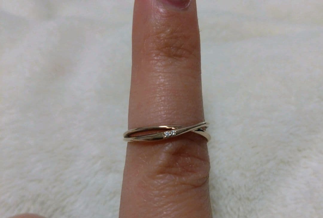 ete　K18MPG ダイヤモンド クロス リング