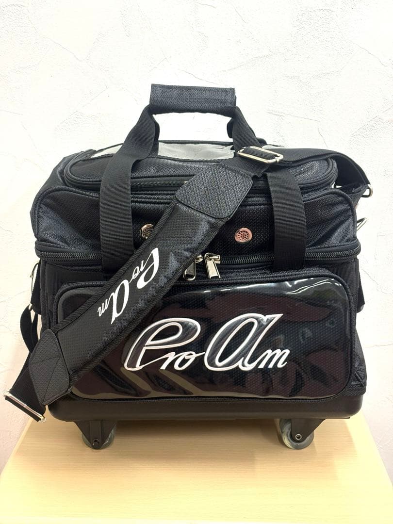 【美品】ABS PRO-am ボウリングバッグ 2個用 キャスター付き