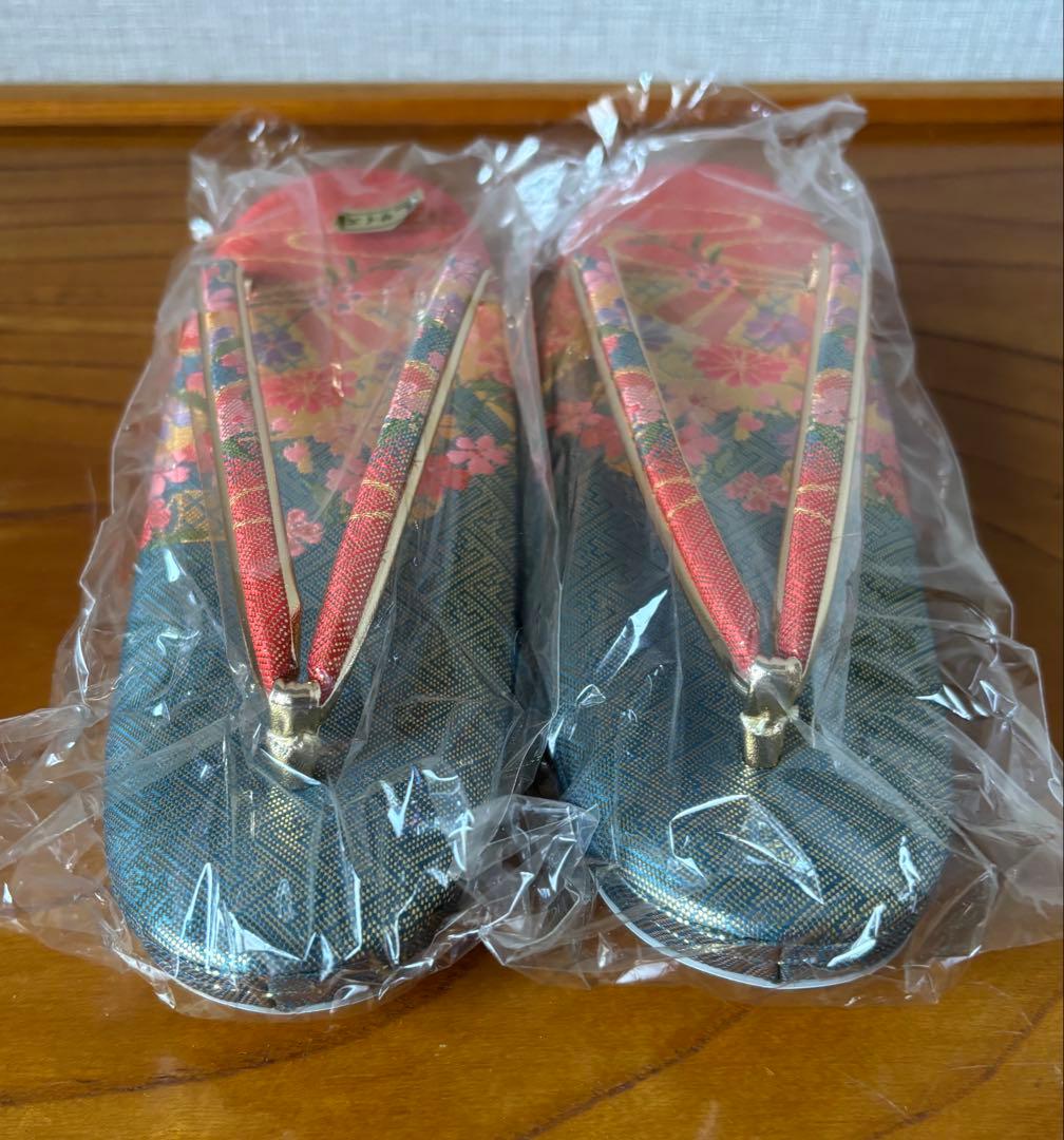 【新品】和装小物 佐賀錦 バッグ＆草履セット　成人式 結婚式 観光 高級