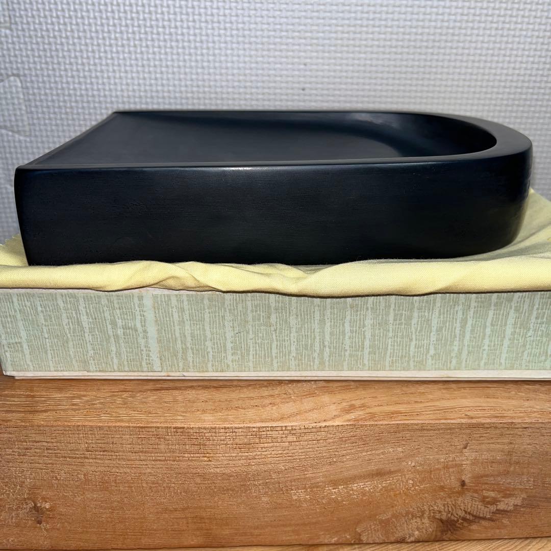 ⭕️雨畑硯　峯硯堂本舗　特殊研　太子硯　名工　雨宮峯硯　姿が美しい