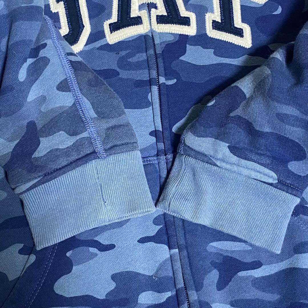 y2k GAP 迷彩 フルジップパーカー ロゴ グランジ 平成ギャル ネイビー