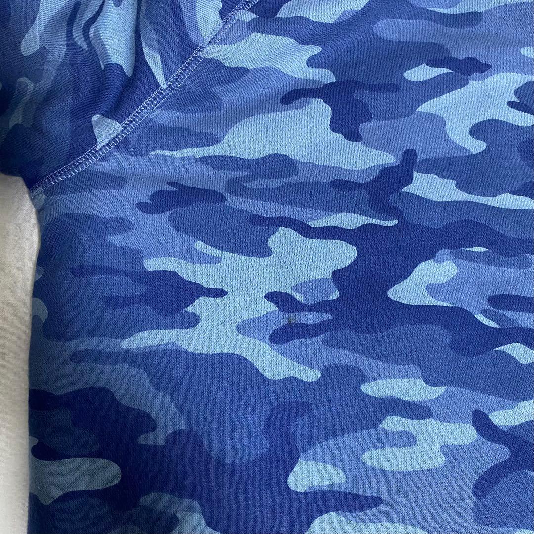 y2k GAP 迷彩 フルジップパーカー ロゴ グランジ 平成ギャル ネイビー