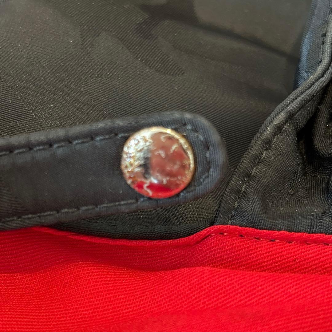 ハイドロゲン スカルスタッズ 迷彩 ナイロントートバッグ ブラック×レッド