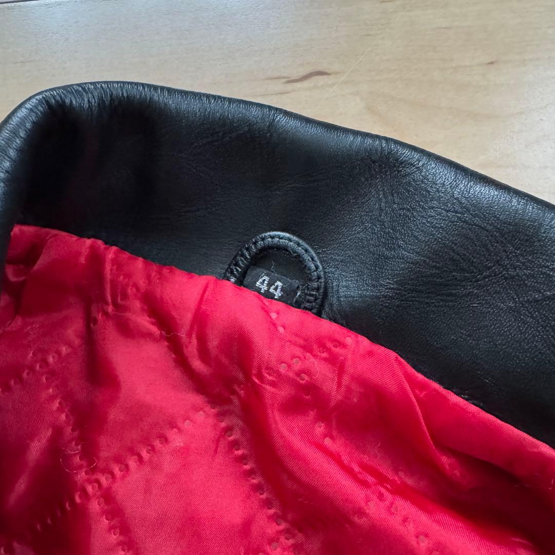 【美品】Freedom（フリーダム）本革　黒 UKダブルライダース カウハイド