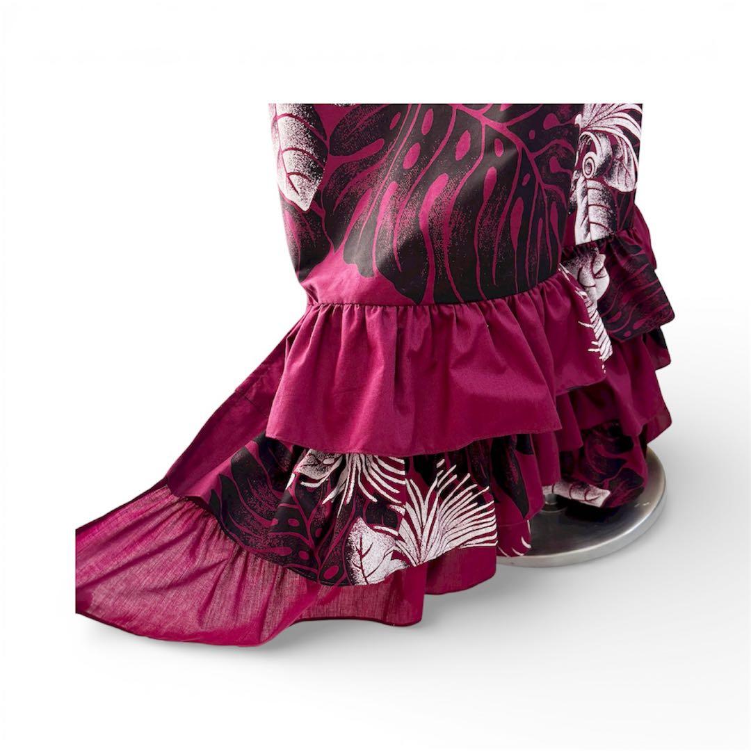 Pukalani fashion プカラニ　フラダンス　ムームー　ドレス　エンジ