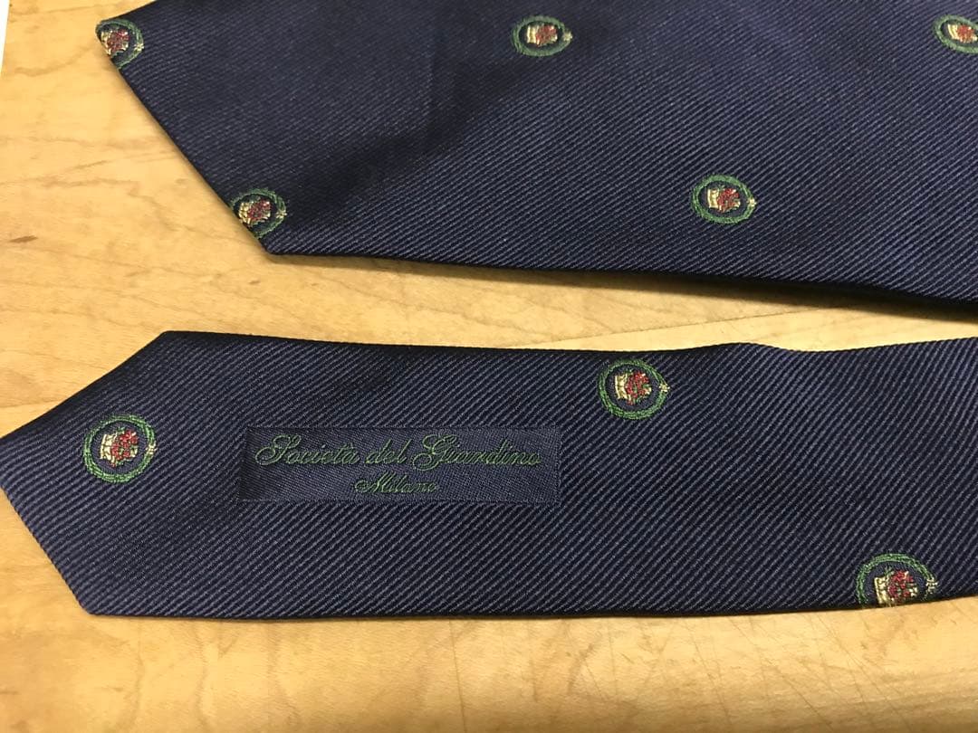 か*パ様 E.Marinella マリネッラ イタリア製　NAPOLI ネイビー