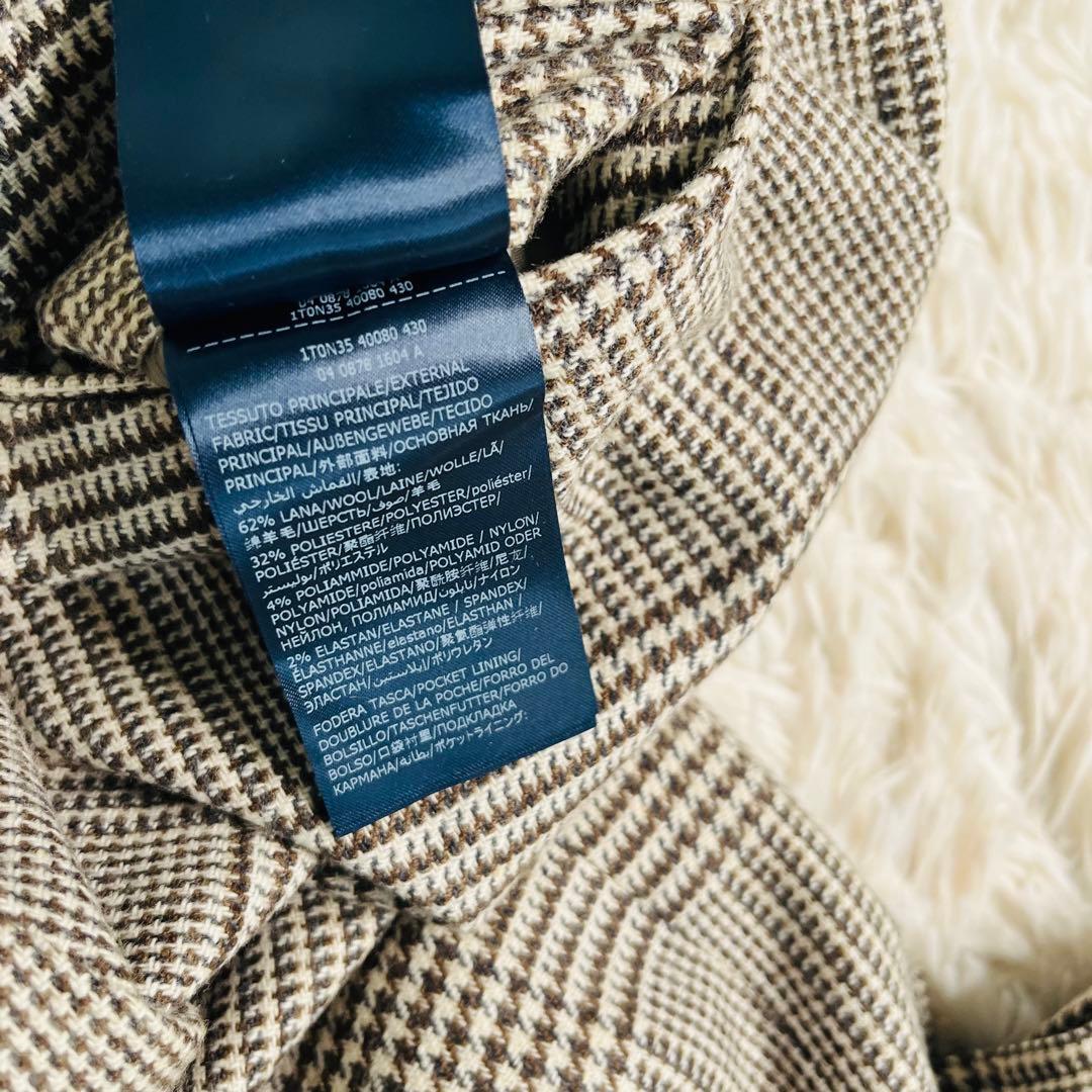 INCOTEX SLIMFIT Glen Check slacks 50 茶