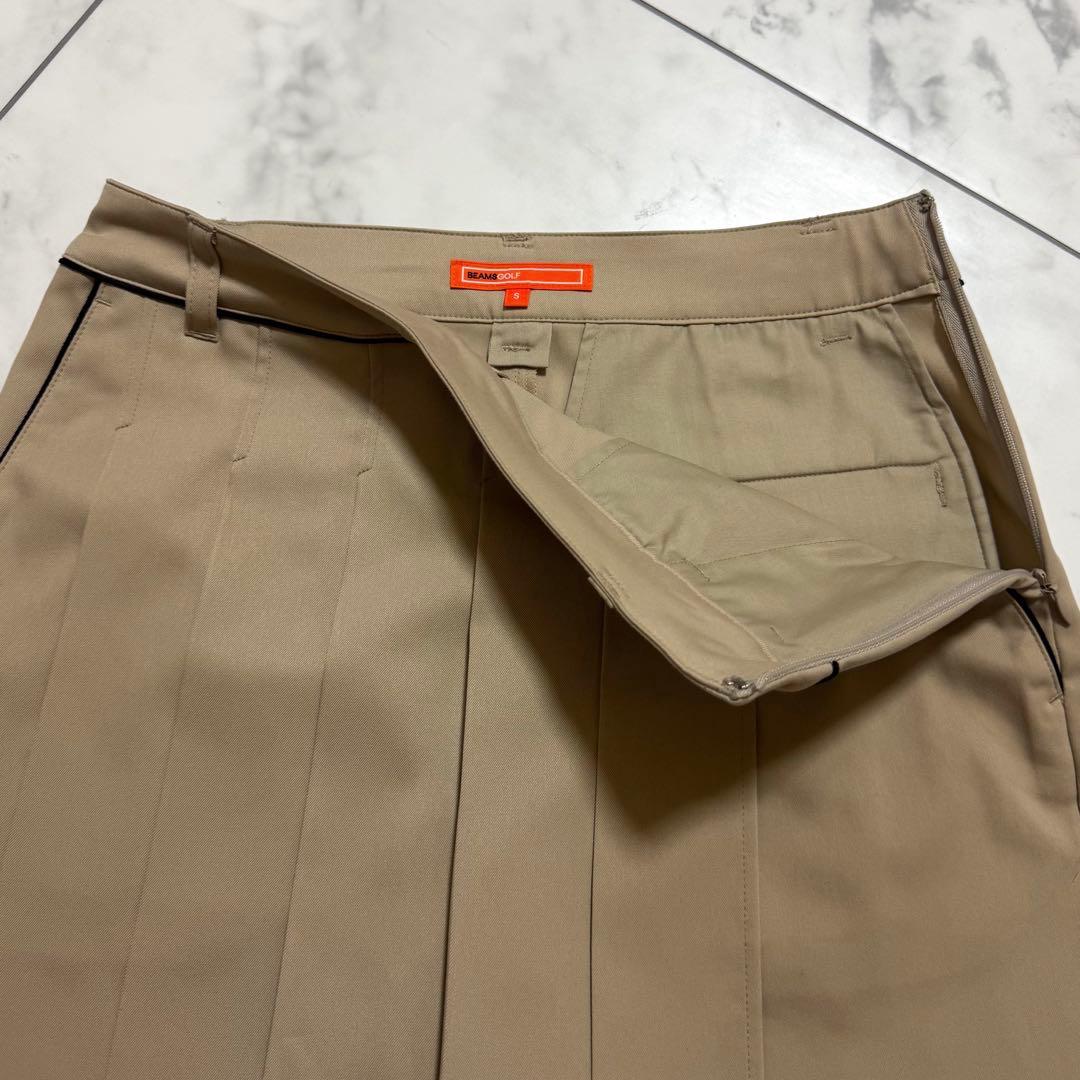 BEAMS GOLF ビームスゴルフ　プリーツ ラップキュロット　 S ベージュ