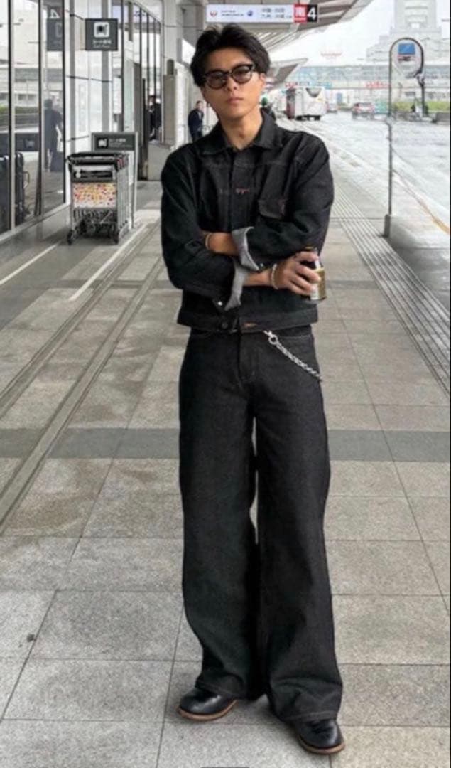 noen デニムジャケット ブラック Lサイズ