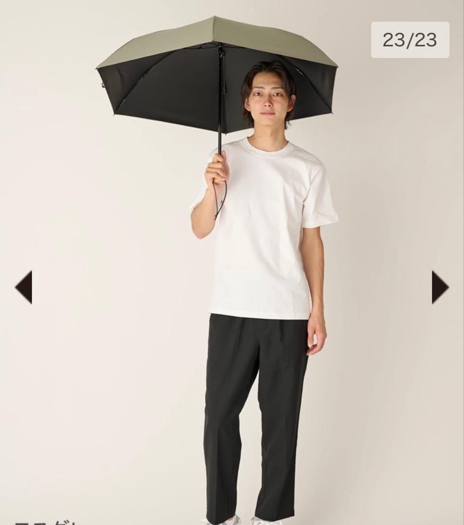 【美品】SUN BARRIER 100 折りたたみ日傘 3段折 / 無地