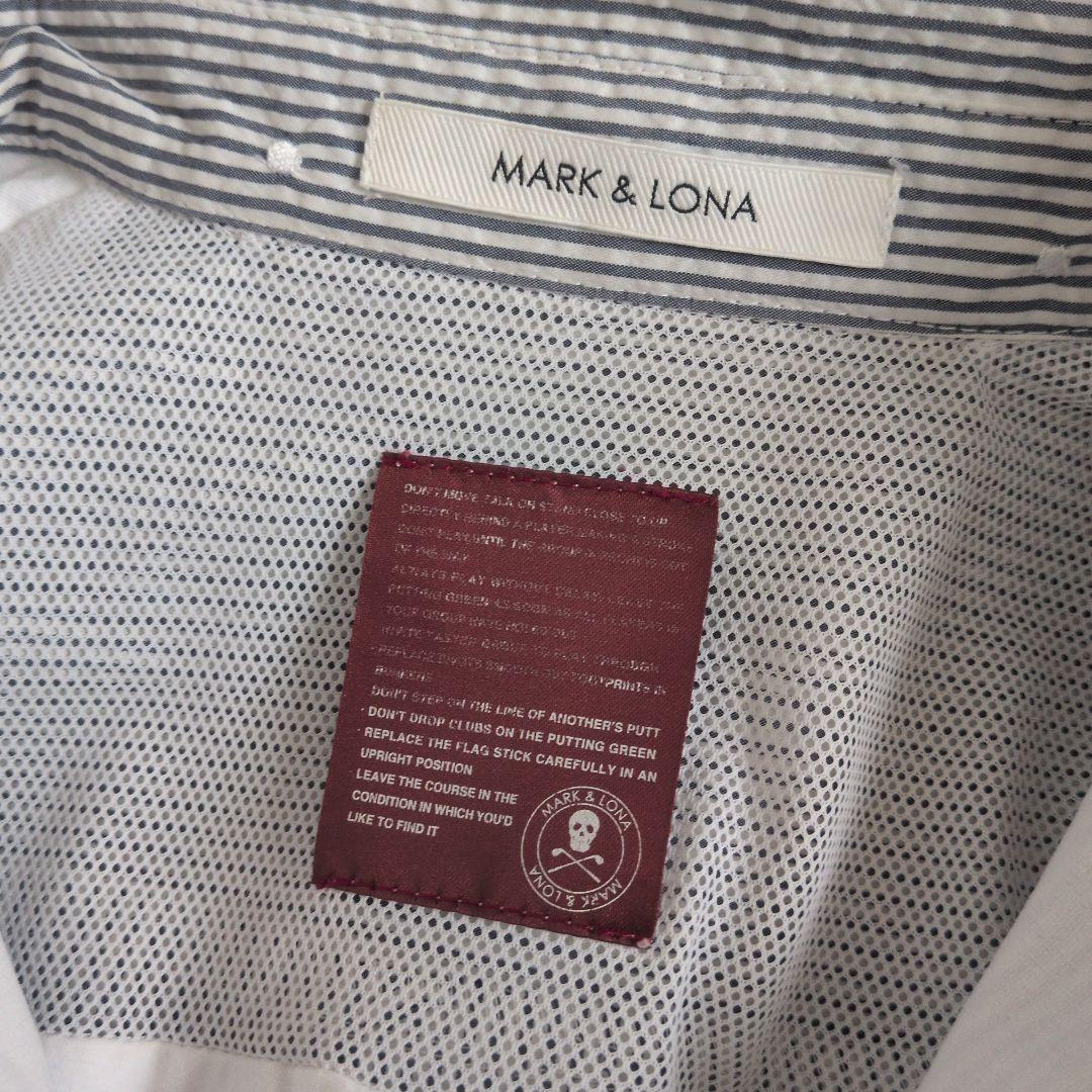 マークアンドロナ　ストライプ 半袖 ワンピース