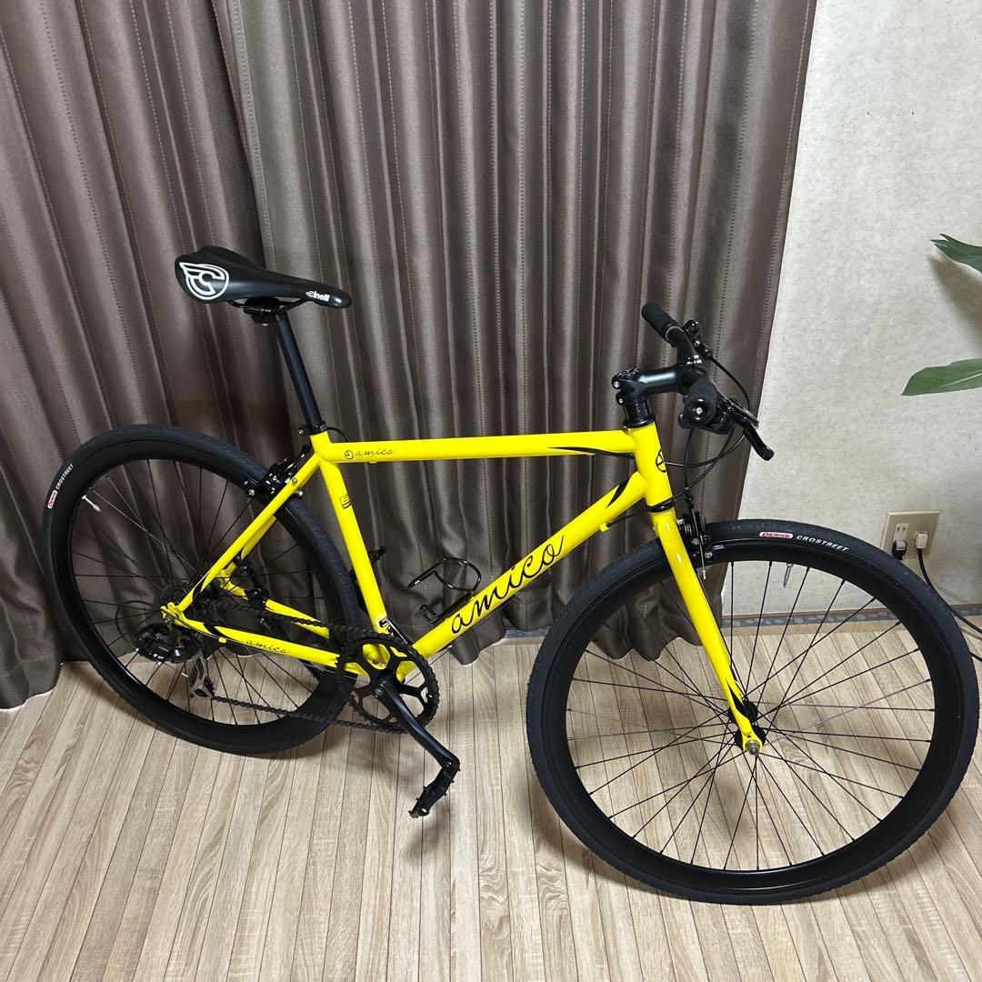 クロスバイク　460mm 700c イエロー