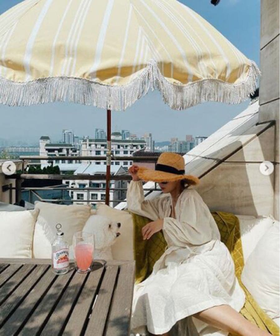 海外購入。LO LA hats ラフィア麦わら帽子