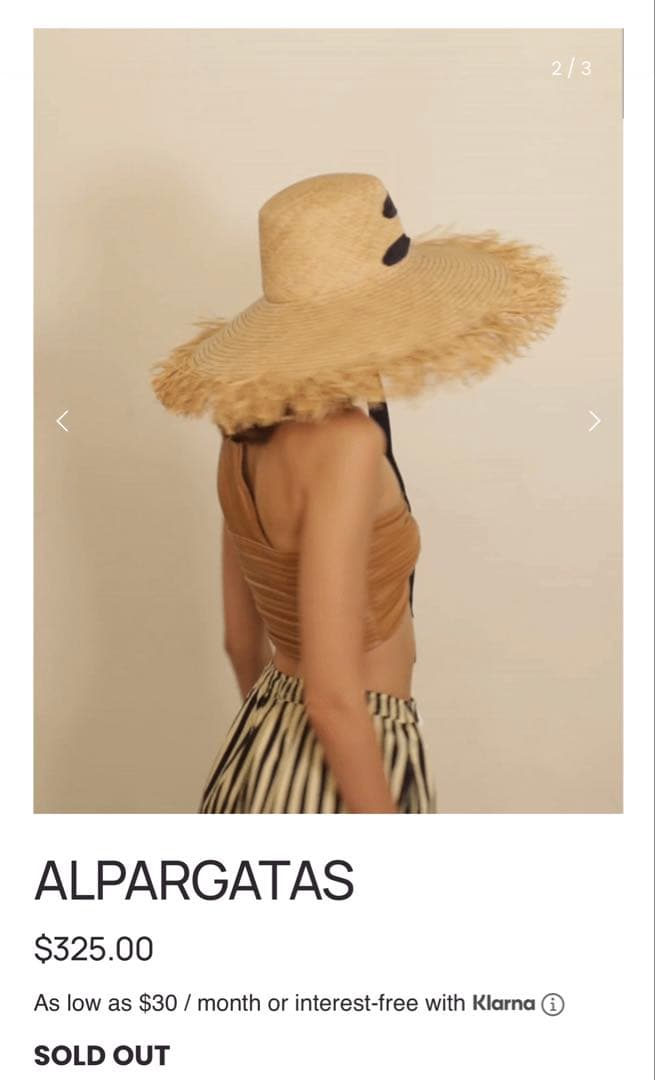 海外購入。LO LA hats ラフィア麦わら帽子