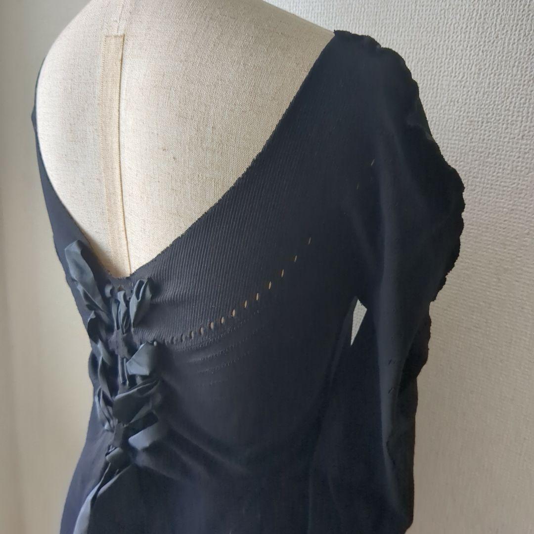 チャコット　Dance sport　ノーソーイング　黒　リボン　トップス　バレエ